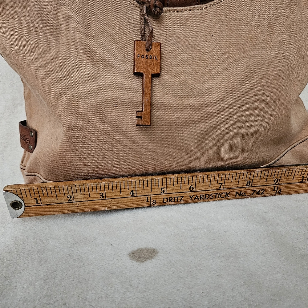 Fossil Tan Shoulder Bag with Brown Handles - Picture 9 of 16